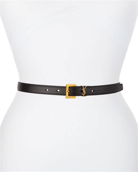 ysl monogram leather belt|saint laurent YSL belt.